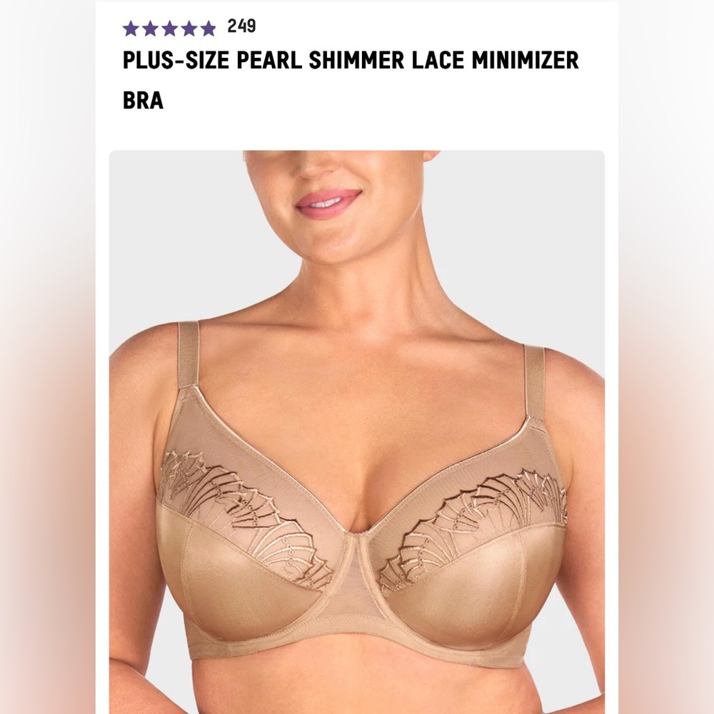 SHECURVE Black and Nude Minimizer Bras 40D - Picture 3 of 4